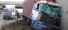 Car involved in an accident along the Nairobi-Nakuru Highway
