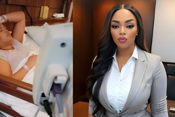 Christina Lewis recuperating in hospital after successful surgical intervention