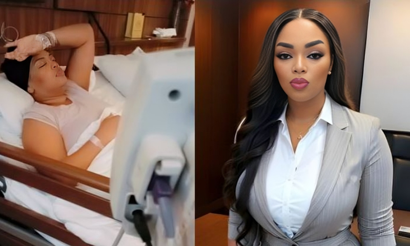 Christina Lewis recuperating in hospital after successful surgical intervention
