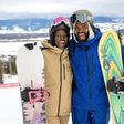 Lupita Nyong'o on holiday with family and boyfriend Selema Masekela at the Jackson Hole Mountain Resort in Wyoming