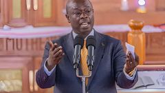 File image of Deputy President Rigathi Gachagua speaking during a church service
