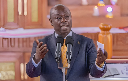 File image of Deputy President Rigathi Gachagua speaking during a church service