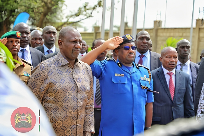 File image of President William Ruto and CS Kithure Kindiki at a past event