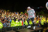 Ndovu Kuu channels the crowd’s energy on stage at Marine Park Resort,Chuka, during the Chrome Consumer Experience event, which saw rapperMaandy officially unveiled as brand partner for the Kenya BreweriesLimited (KBL) spirits brand, Chrome.