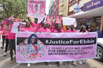 Kenyans from various walks of life protested the murder of Ebbie Noelle Samuels in April 2022