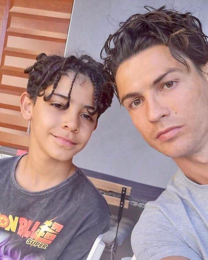 Cristiano Ronaldo and his son Cristiano Jr [Instagram]