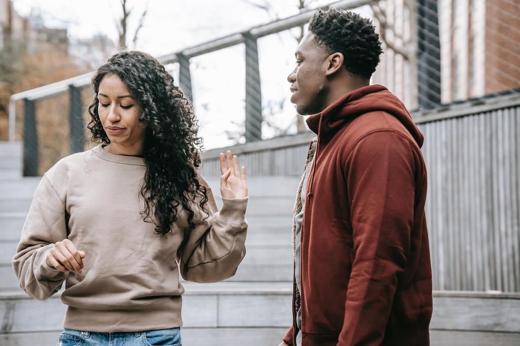 Couple arguing