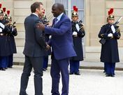 President William Ruto with his host President Emmanuel Macron in France during a recent visit