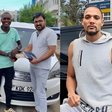 A collage image of Vincent Mboya with his first car and singer KRG The Don