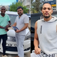 A collage image of Vincent Mboya with his first car and singer KRG The Don