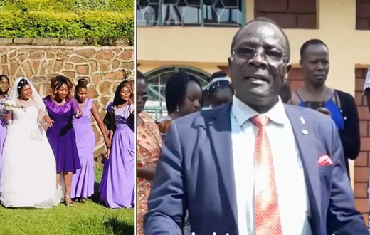 Photos from a wedding at Tente Seventh Day Adventist Church in Nyamira County where a pastor chased away bridesmaids from church on December 30, 2022.