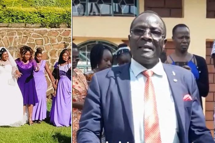Photos from a wedding at Tente Seventh Day Adventist Church in Nyamira County where a pastor chased away bridesmaids from church on December 30, 2022.