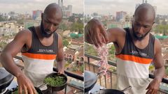 Dennis Ombachi aka the Roaming Chef cooking
