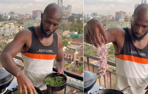 Dennis Ombachi aka the Roaming Chef cooking