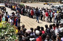 Kenyans line up at KICC to register for Worldcoin