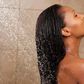Black woman showering  (all things hair)