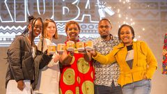 Catherine Twesigye (Tusker Brand Senior Manager), Joanne Lobby (EABL Head of Marketing, Beer), Anne-Joy Michira (EABL Director of Marketing & Innovation), Lennox Mwalea (Tusker Brand Marketing Manager) and Sarah Kiritu (Tusker brand Shopper Manager)