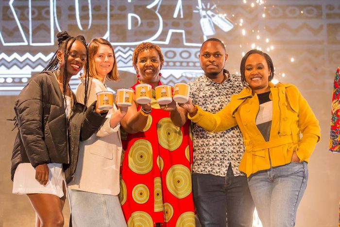 Catherine Twesigye (Tusker Brand Senior Manager), Joanne Lobby (EABL Head of Marketing, Beer), Anne-Joy Michira (EABL Director of Marketing & Innovation), Lennox Mwalea (Tusker Brand Marketing Manager) and Sarah Kiritu (Tusker brand Shopper Manager)