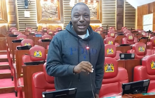 Dennis Basweti when he visited parliament