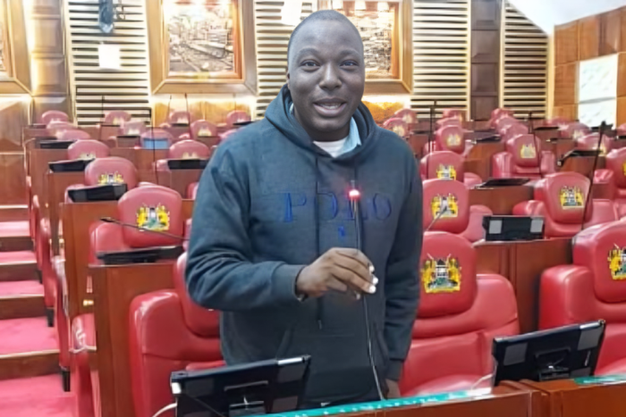 Dennis Basweti when he visited parliament