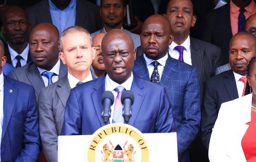 Deputy President Rigathi Gachagua during a media briefing on November 10, 2023