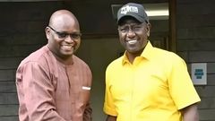 United Democratic Alliance (UDA) Vice Chairperson Seth Panyako and President William Ruto in Karen on September 6, 2022.