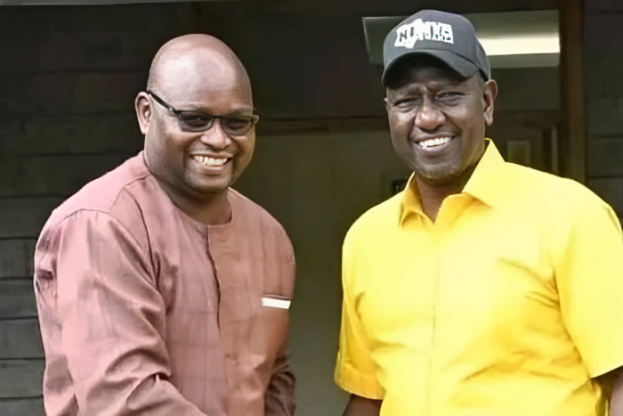 United Democratic Alliance (UDA) Vice Chairperson Seth Panyako and President William Ruto in Karen on September 6, 2022.