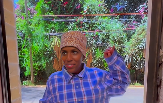 A screengrab of Nasra Yussuf on one of her 'Somali Man' sets ( Instagram)