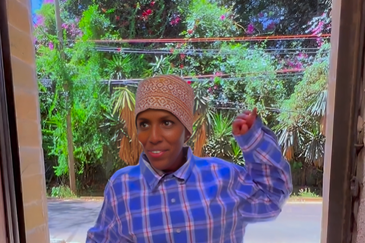 A screengrab of Nasra Yussuf on one of her 'Somali Man' sets ( Instagram)