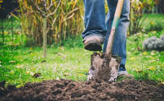 Photo of a person digging their grave