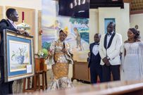 First Lady Rachel Ruto gifts Kipchumba Karori and Dorcas Jepchumba during their wedding in Nairobi on May 31, 2024