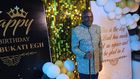 Wafula Chebukati poses for a photo during his birthday party