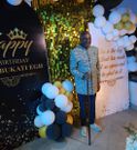 Wafula Chebukati poses for a photo during his birthday party