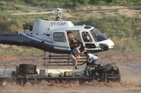 Pilots save driver from flooded river after tanker full of petrol was washed away in Galana Kulalu. Photo credits: Sheldrick Wildlife Trust