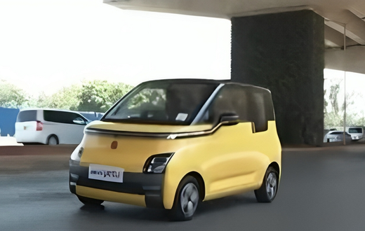 Kenyatta International Convention Centre(KICC) in a tiny electric car.