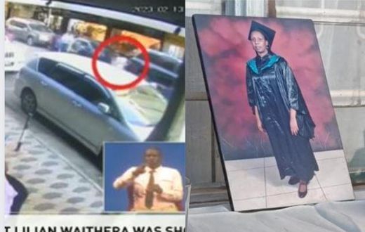 CCTV footage capturing moment when NHIF employee Lilian Waithera was shot surfaces