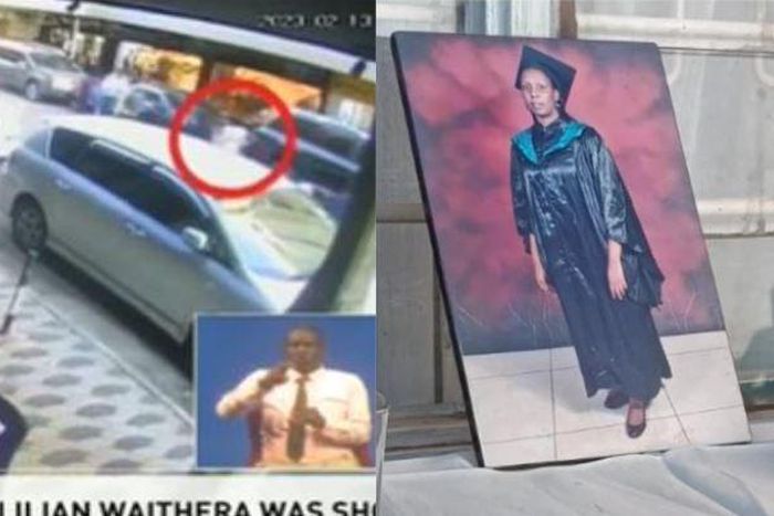 CCTV footage capturing moment when NHIF employee Lilian Waithera was shot surfaces