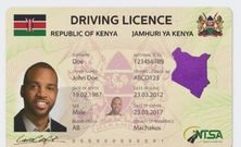 Sample a Kenyan driver's license which is also affected by name change