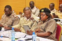 Interior PS Raymond Omollo issues tablets to regional and county commissioners at the Kenya School of Government,  Lower Kabete on Wednesday, November 22, 2023