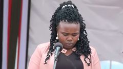 The late Kelvin Kiptum's wife, Asenath Rotich, delivered a touching and heartfelt tribute to her husband during his funeral service on Friday, February 23.