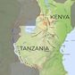 Kenya and Tanzania on the map