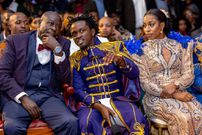 DP Rigathi Gachagua, Bahati and Diana Marua at the the high-profile launch of the Bahati's Empire reality TV show