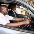 President William Ruto driving a vehicle