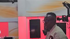 A screengrab image of Oga Obinna making his debut on 10/10 show on Citizen TV after replacing Willis Raburu