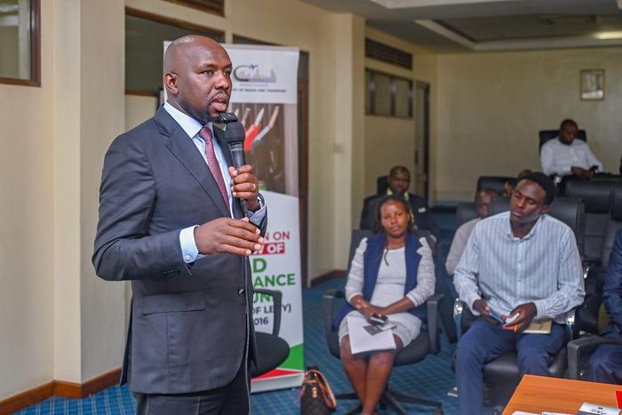 Roads CS Kipchumba Murkomen speaks during a public participation session on July 8, 2024