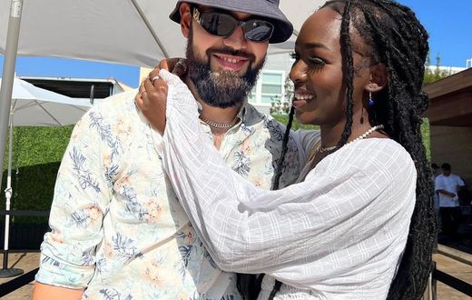 Elsa Majimbo with her boyfriend