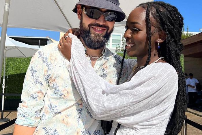 Elsa Majimbo with her boyfriend