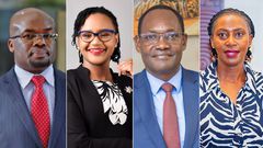 Interior PS Raymond Omollo, Diaspora PS Roseline Njogu, Treasury PS Chris Kiptoo and Heath PS Mary Muthoni
