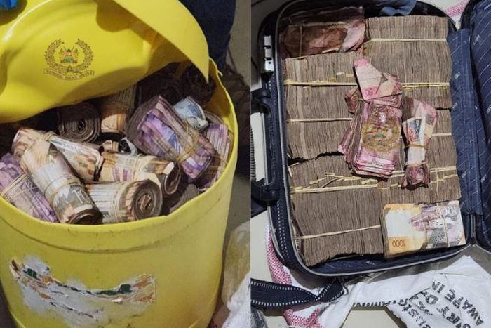 A collage of the money recovered by DCI