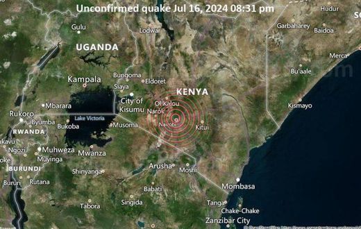 Parts of Nairobi experience an earthquake with a magnitude of 4.2
